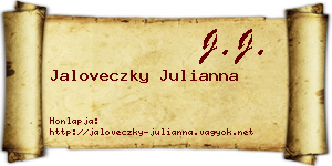 Jaloveczky Julianna névjegykártya