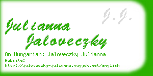 julianna jaloveczky business card